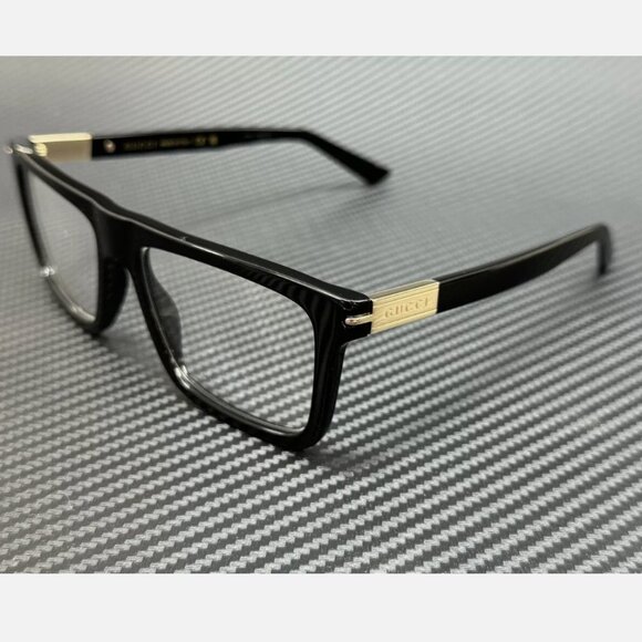 Gucci Men's Large Black Eyeglasses 56mm - Picture 1 of 5